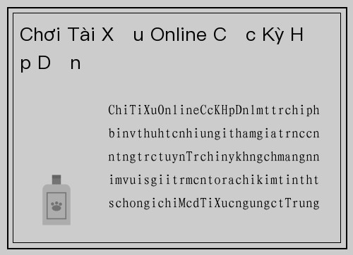 Chơi Tài Xỉu Online Cực Kỳ Hấp Dẫn