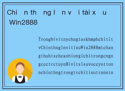 Chiến thắng lớn với tài xỉu Win2888
