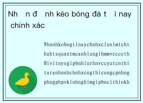 Nhận định kèo bóng đá tối nay chính xác